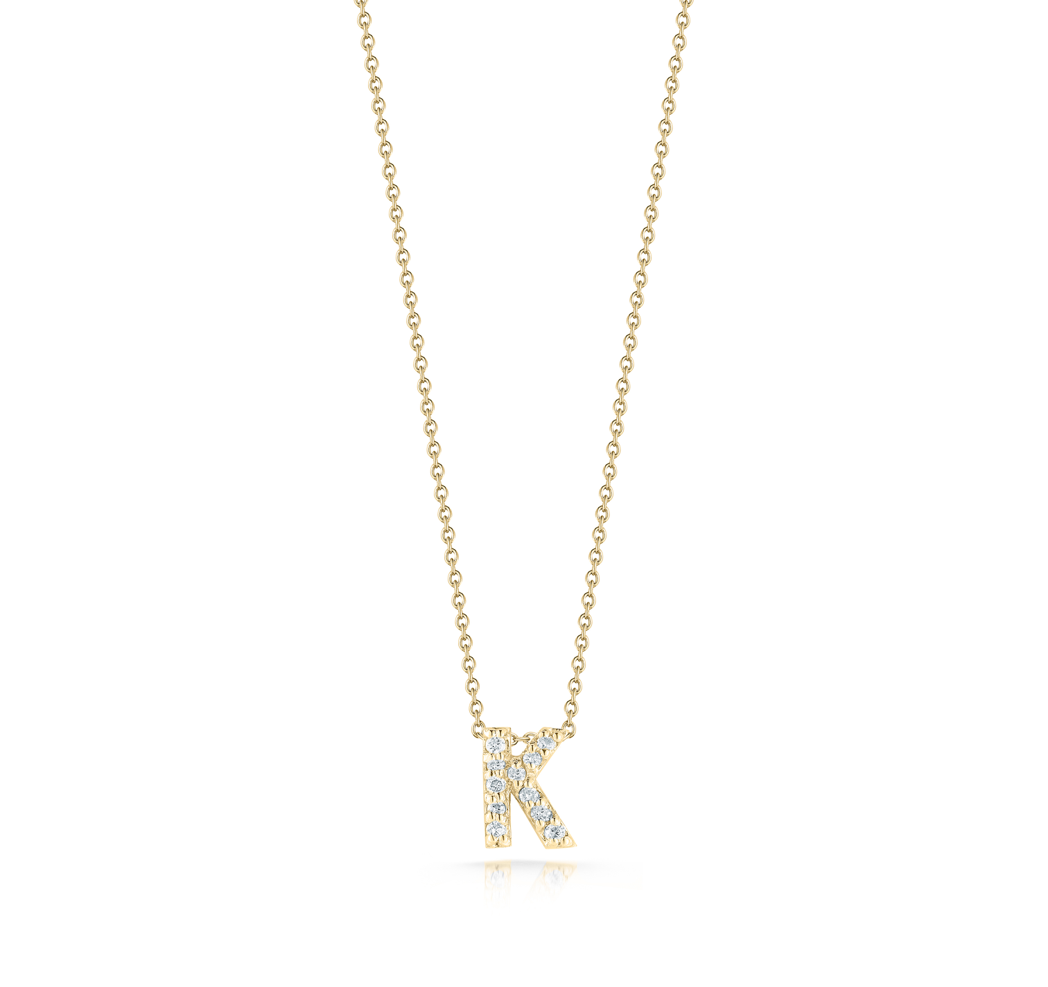 Roberto Coin Tiny Treasures Yellow Gold "Love Letter" Initial Pendant